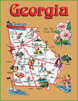 pictorial-travel-map-of-georgia